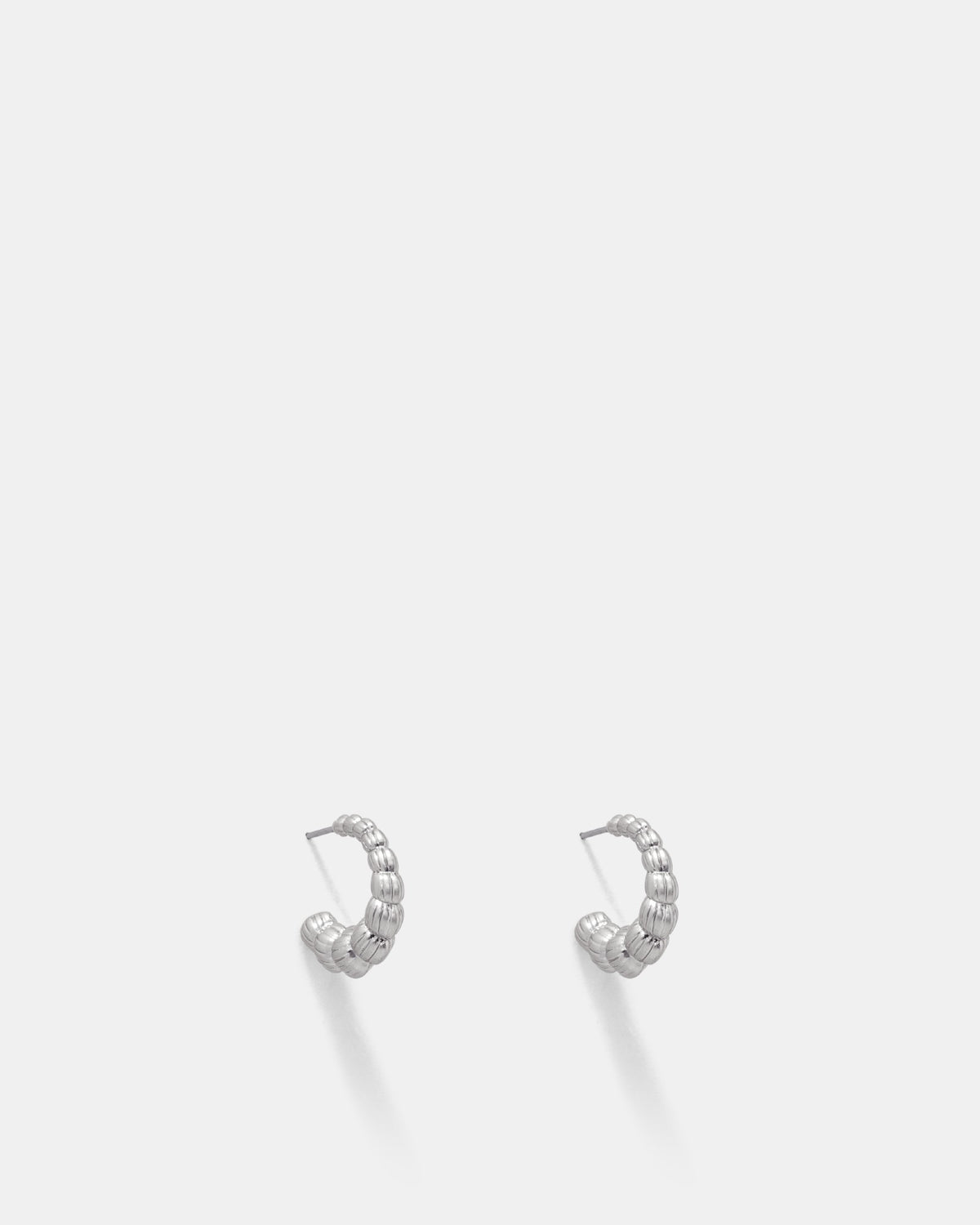 Rhythm Hoop Earrings - Silver