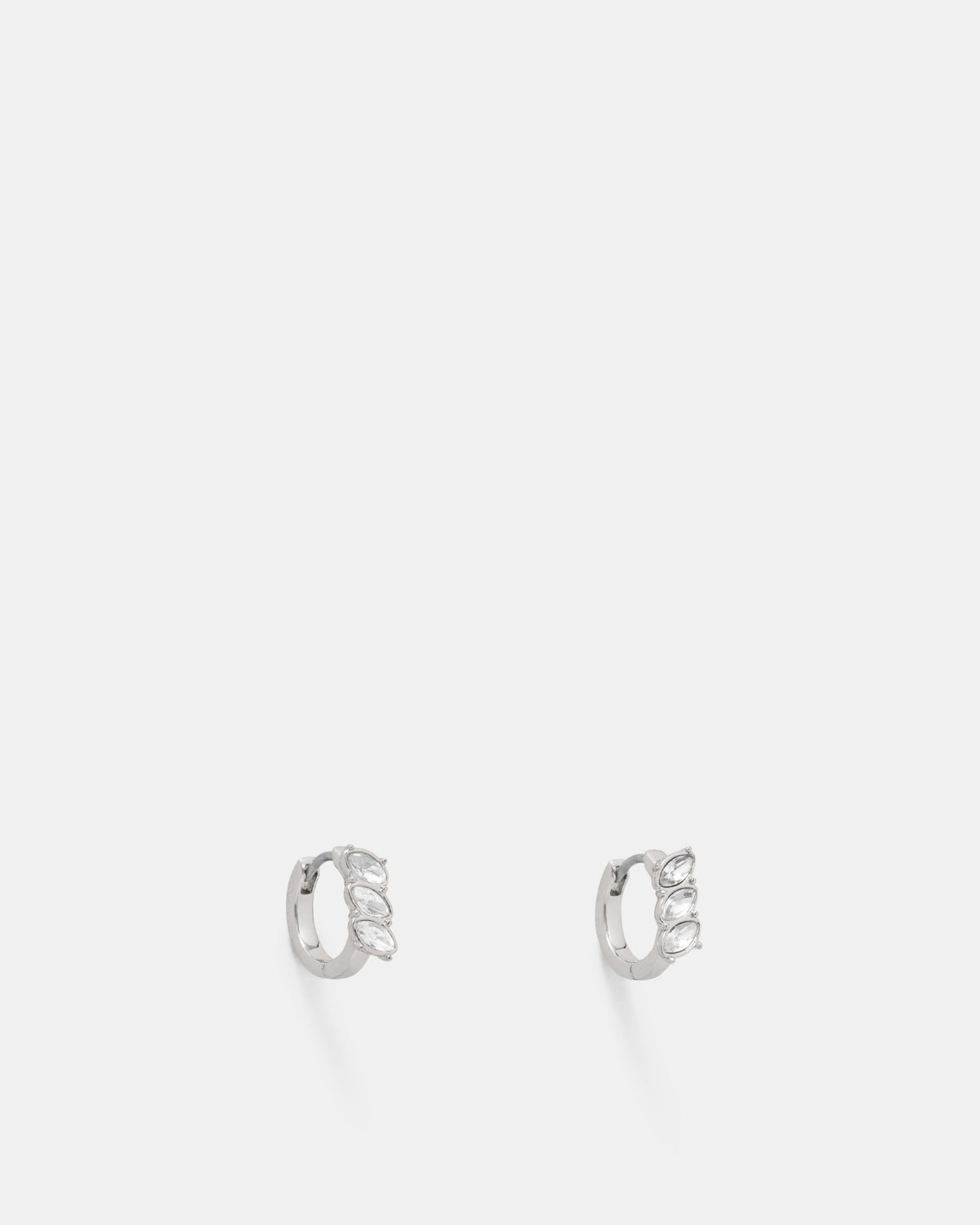 Riff Huggie Hoop Earrings - Silver