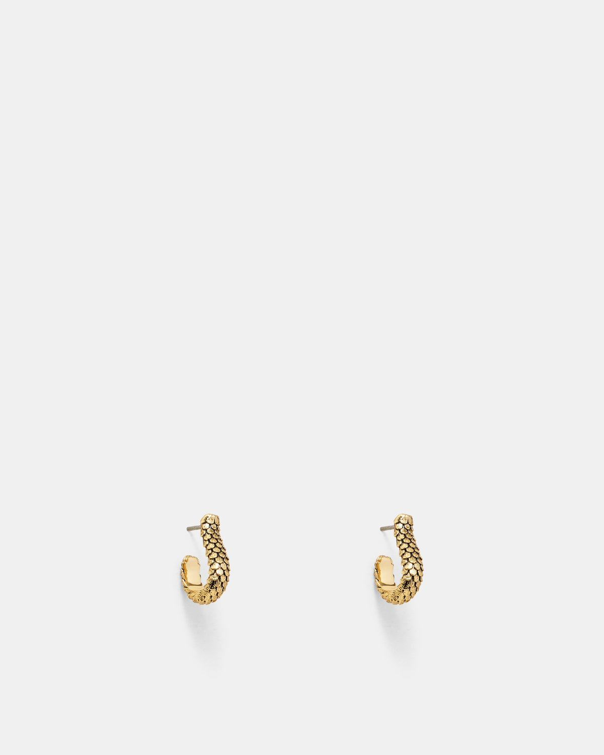 Scales Hoop Earrings - Gold