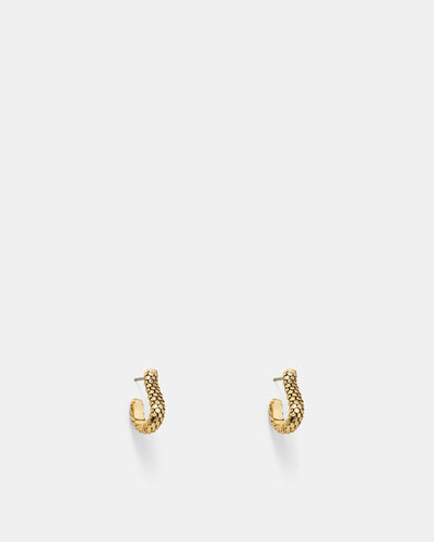 Scales Hoop Earrings - Gold