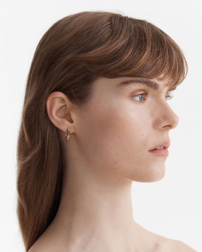 Scales Hoop Earrings - Gold