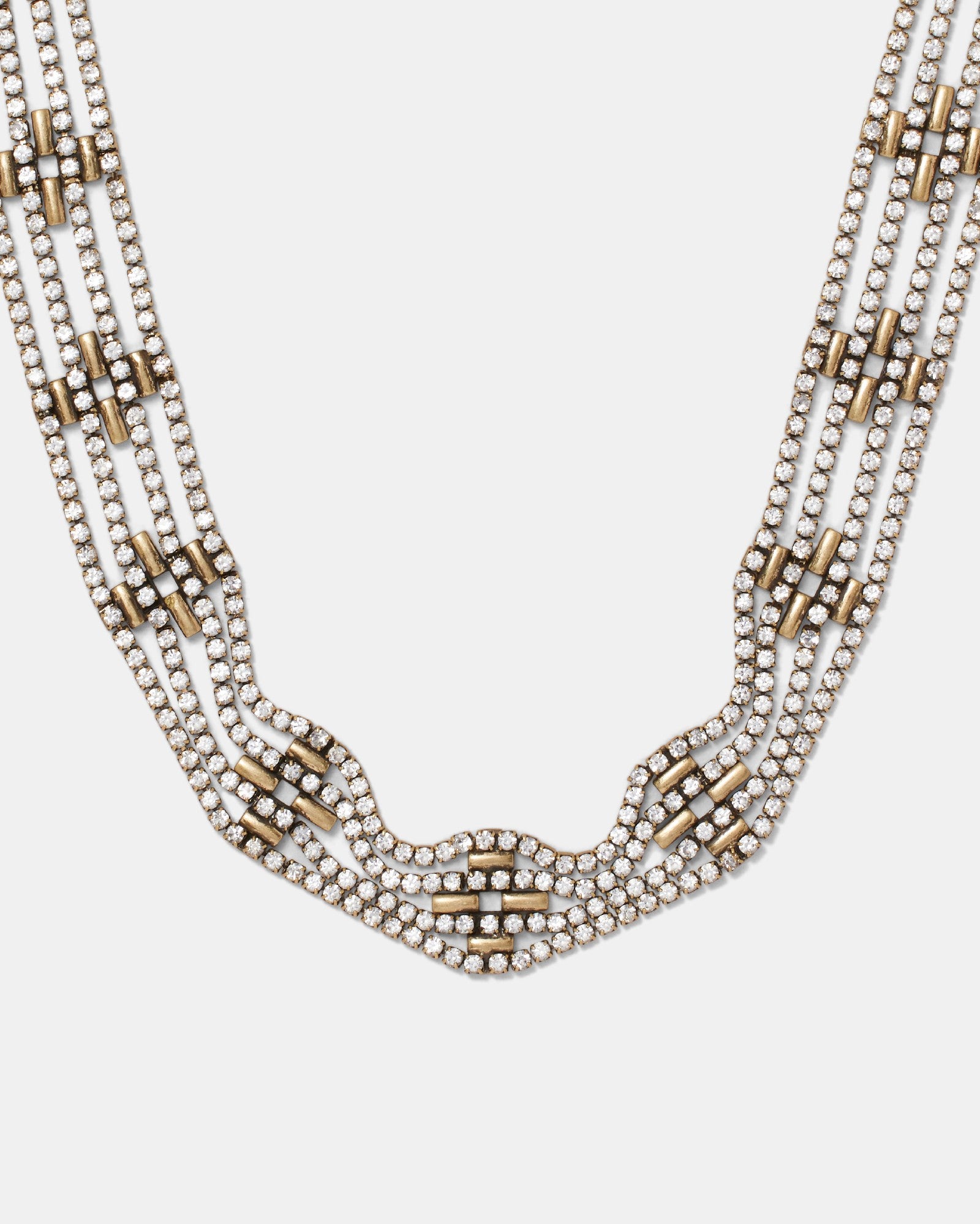 Crystal Vision Choker Necklace - Gold
