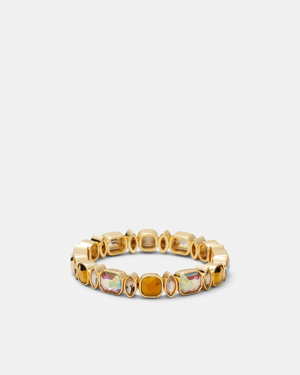 Stretch Crystal Wrist Bracelet - Gold