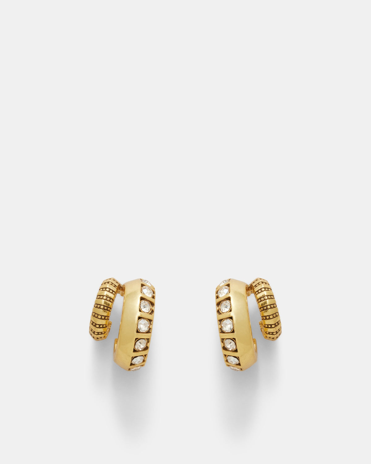 Melody Duo Hoop Earrings - Gold