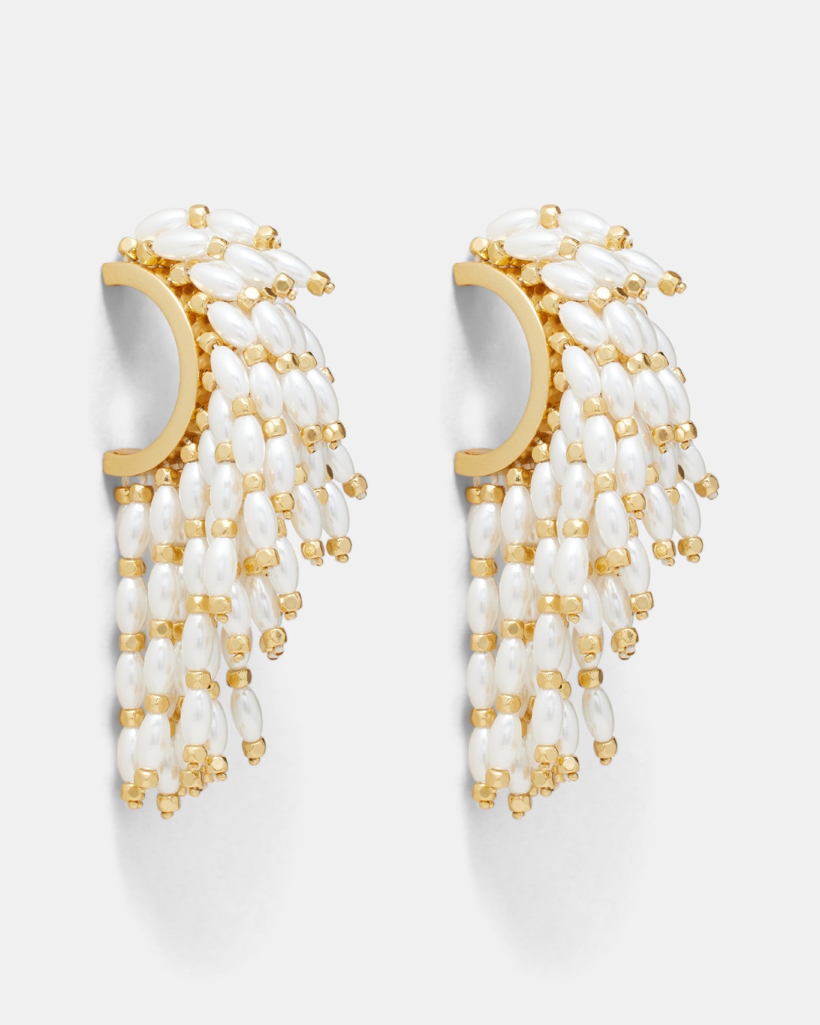 Rah Rah Rah Hoop Earrings - Pearl
