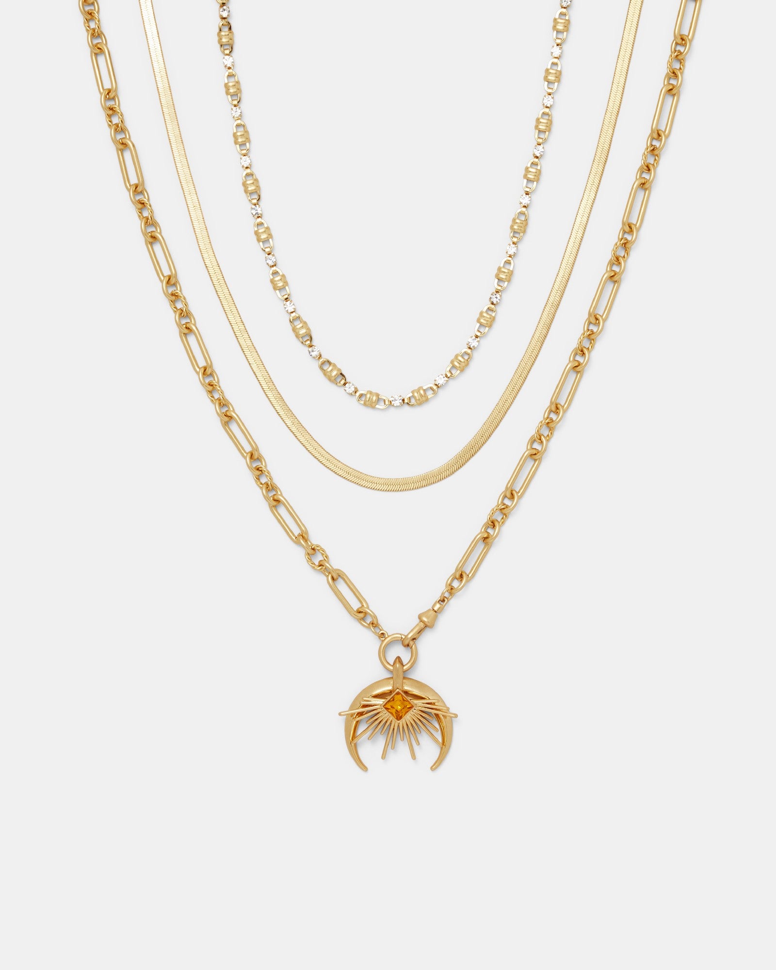 Gypsy Layered Necklace - Cognac
