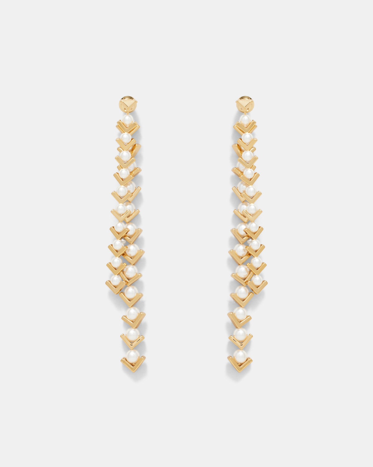 One Way Or Another Long Drop Earrings - Pearl