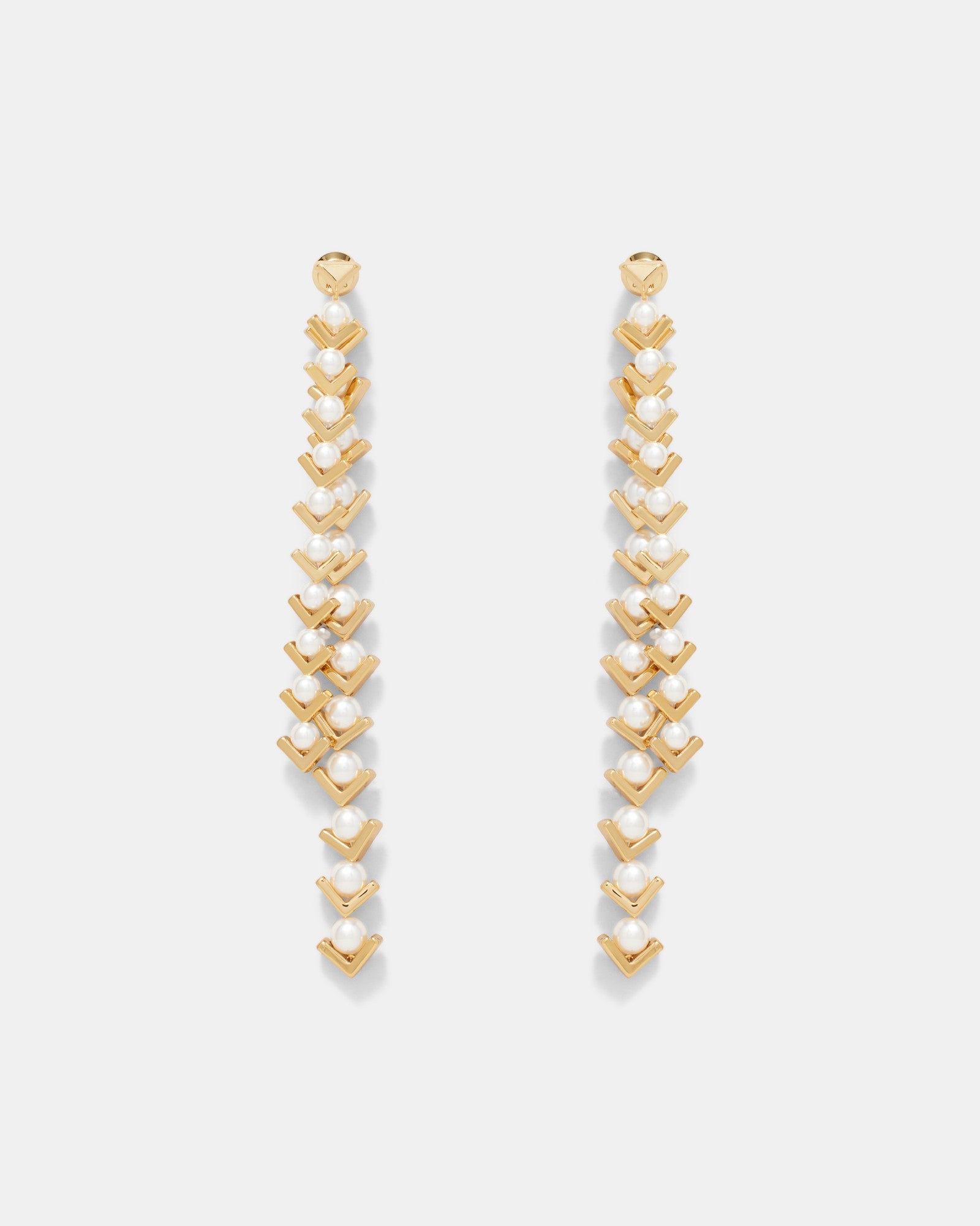 One Way Or Another Long Drop Earrings - Pearl