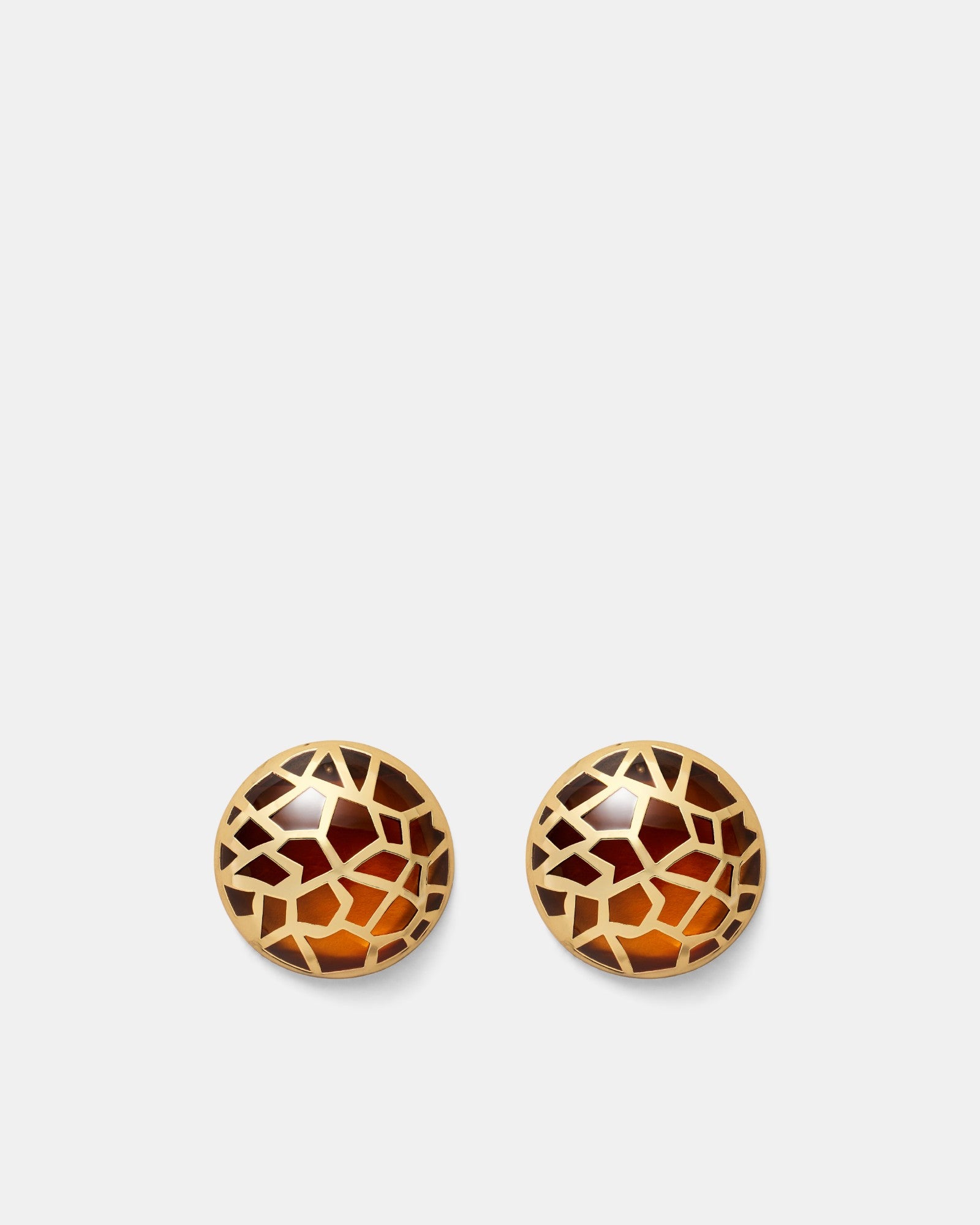 Wild Thing Large Stud Earrings - Amber