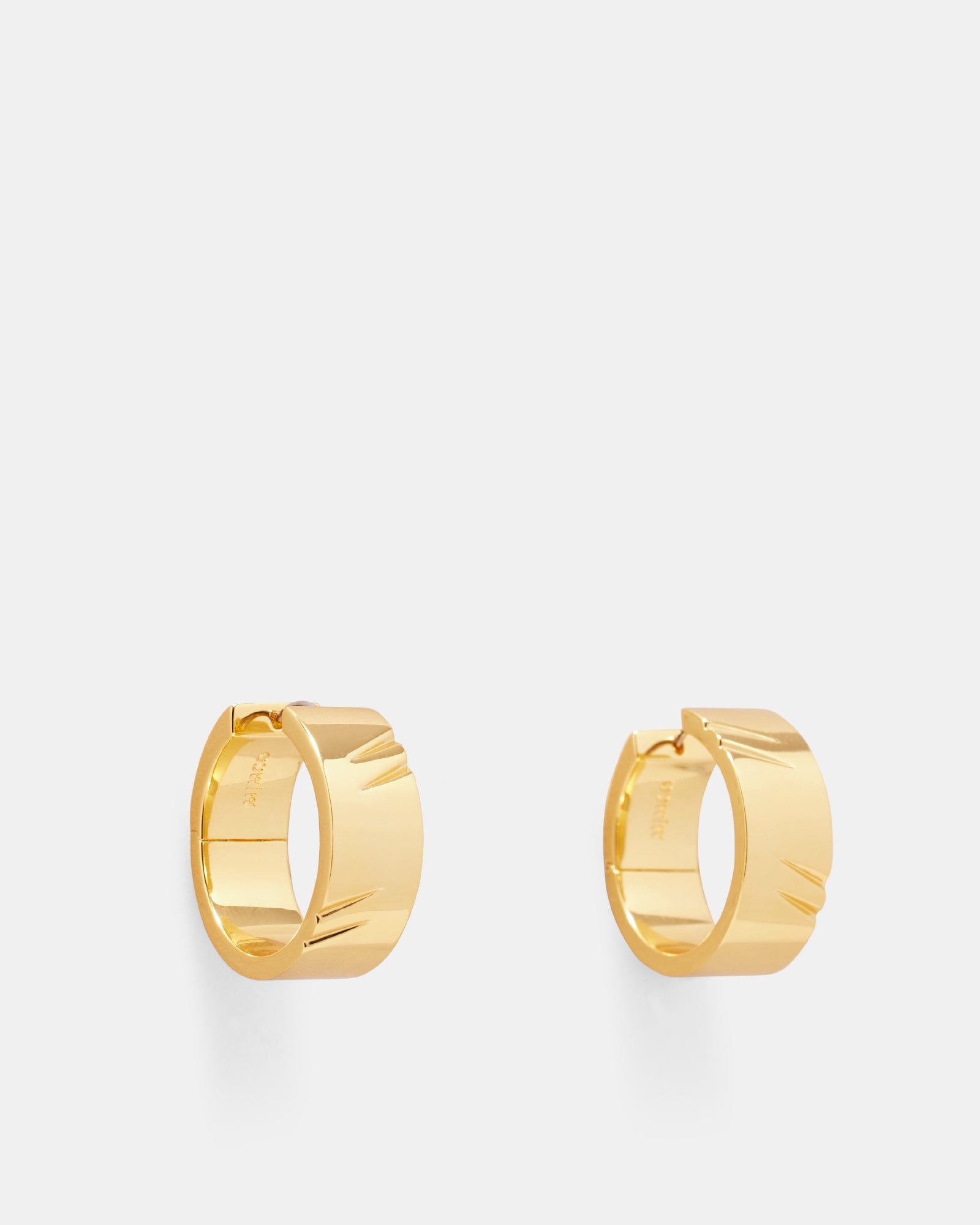 Instrumental Huggie Hoop Earrings - Gold