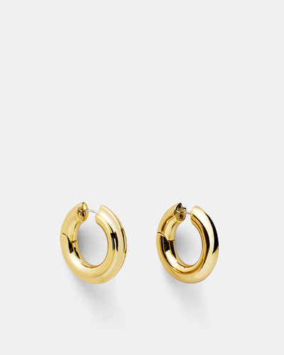 Lets Groove Large Hoop Earrings - Gold