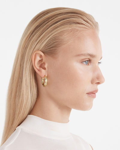 Lets Groove Large Hoop Earrings - Gold