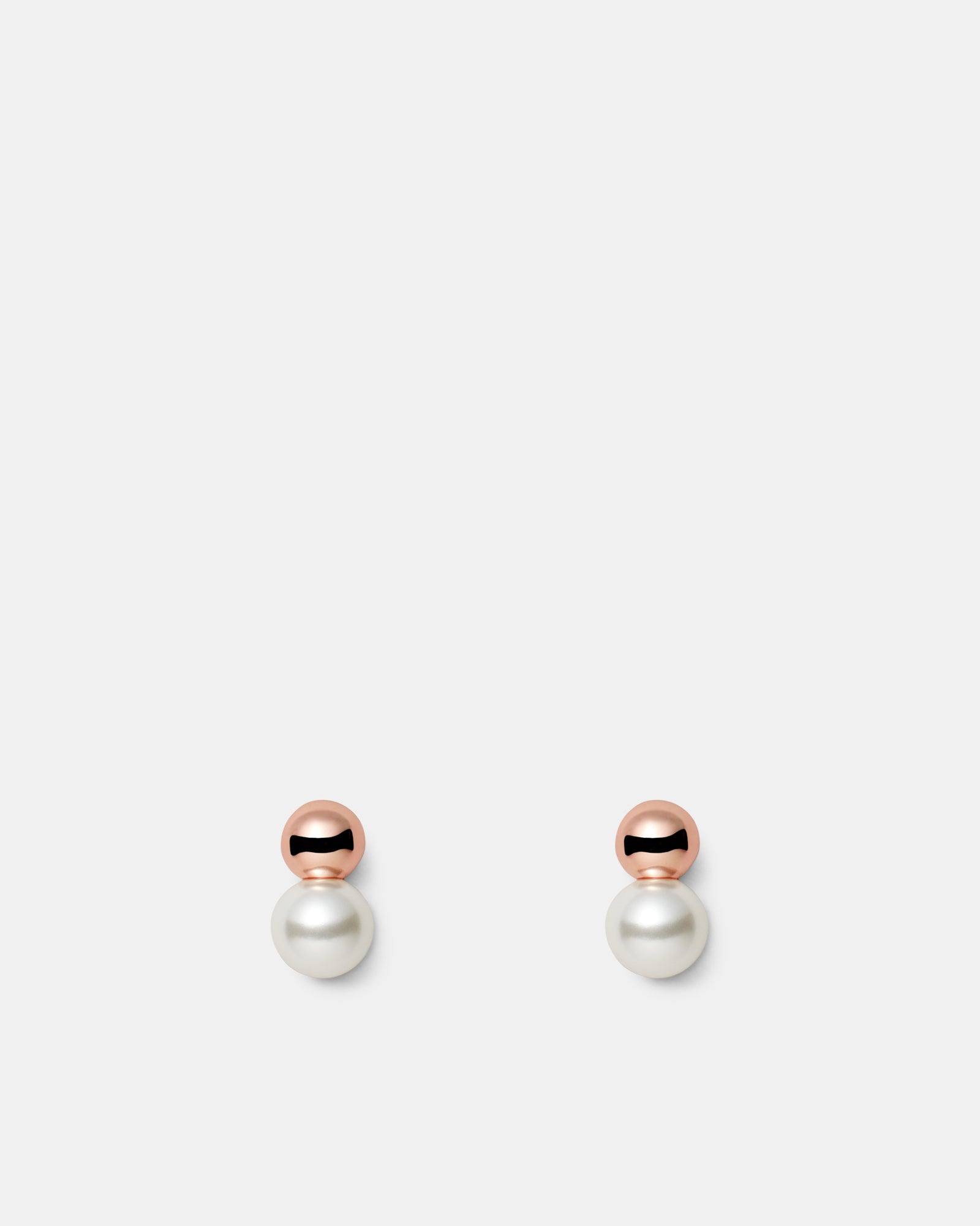 So Smooth Pearl Drop Earrings - Rose Gold