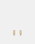 Verse Crystal Stud Earrings - Gold