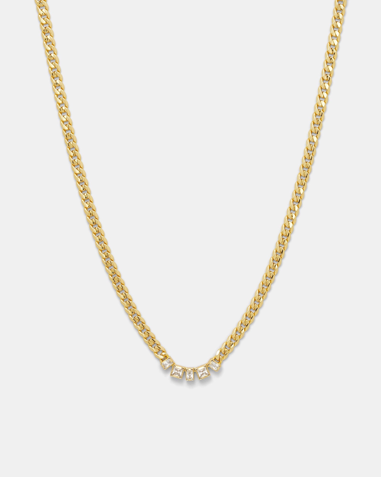 Verse Crystal Necklace - Gold