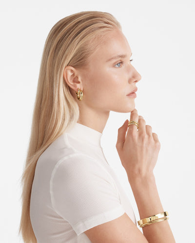 Lets Groove Cuff Bracelet - Gold