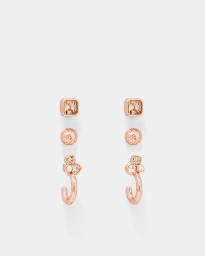 Superstar Earrings Set - Rose Gold
