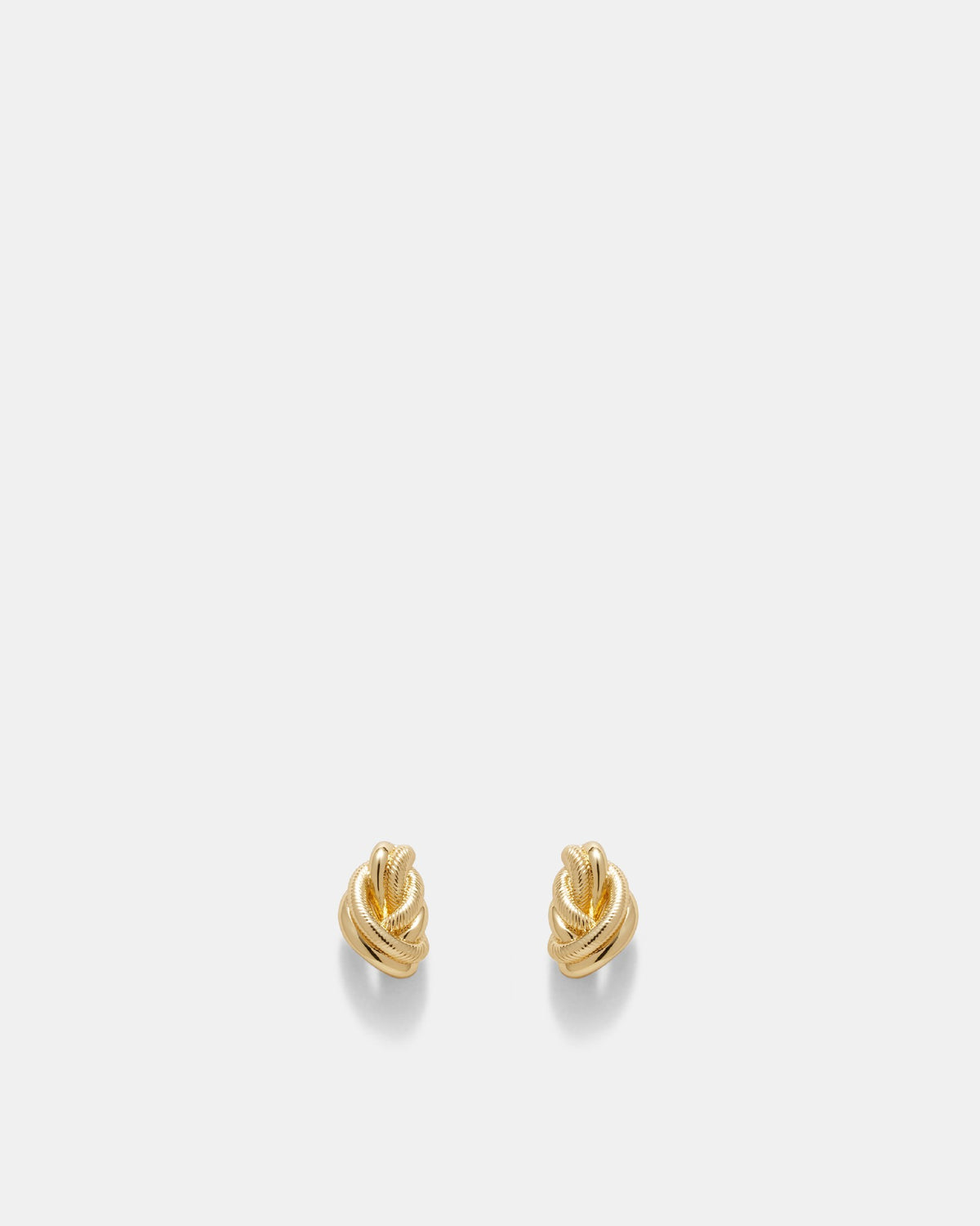 Knot Me Large Stud Earrings - Gold