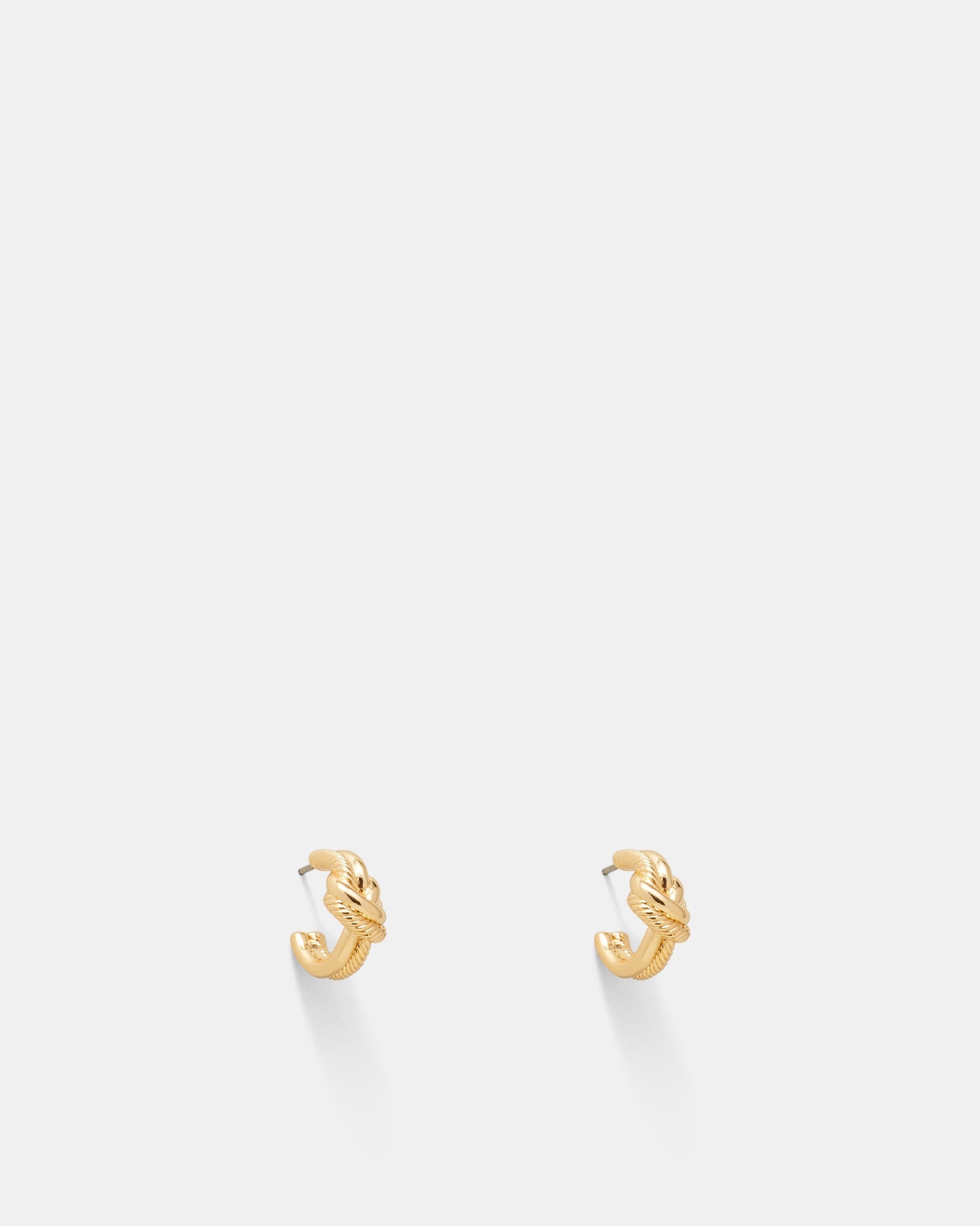 Knot Me Micro Hoop Earrings - Gold