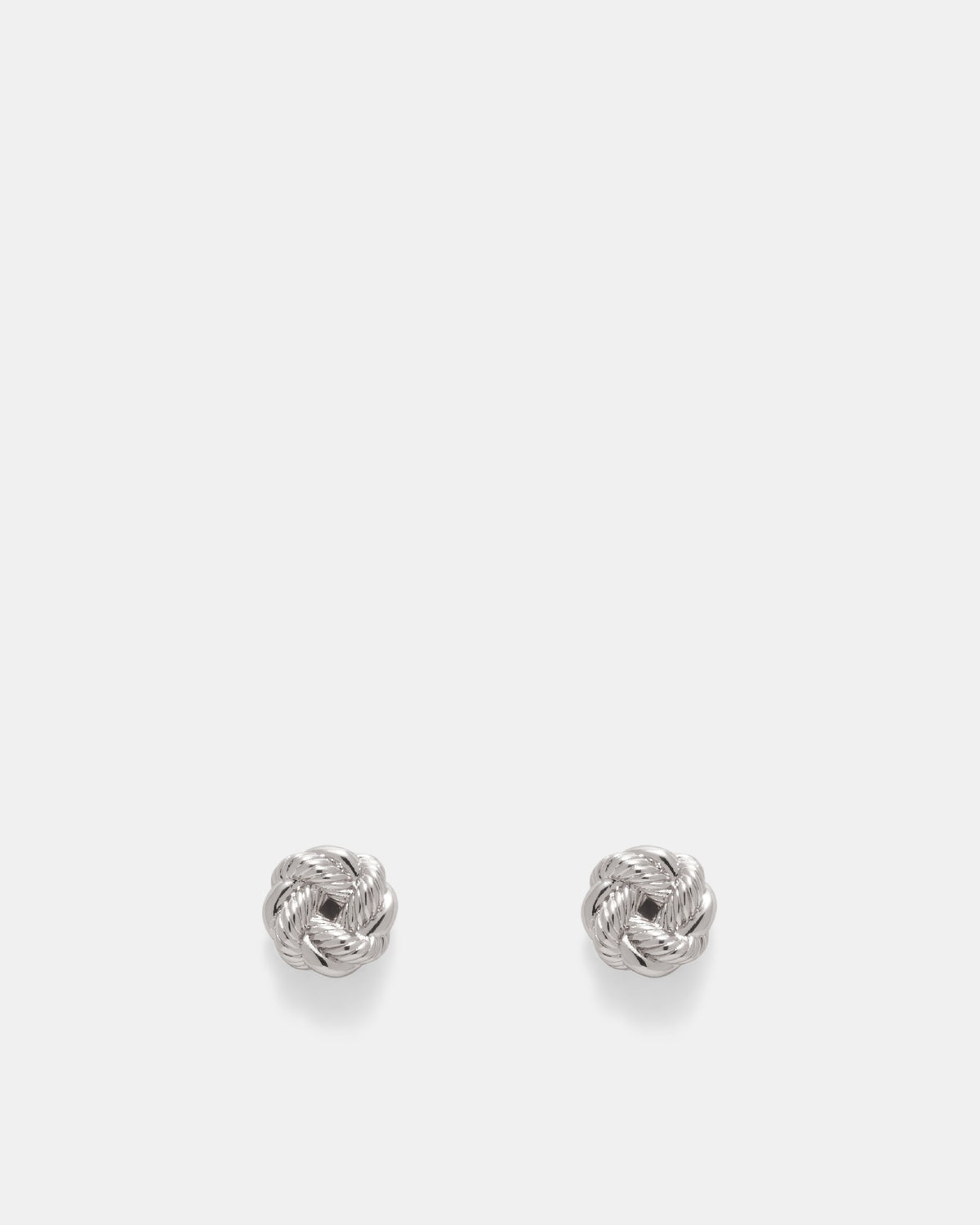Knot Me Micro Stud Earrings - Silver