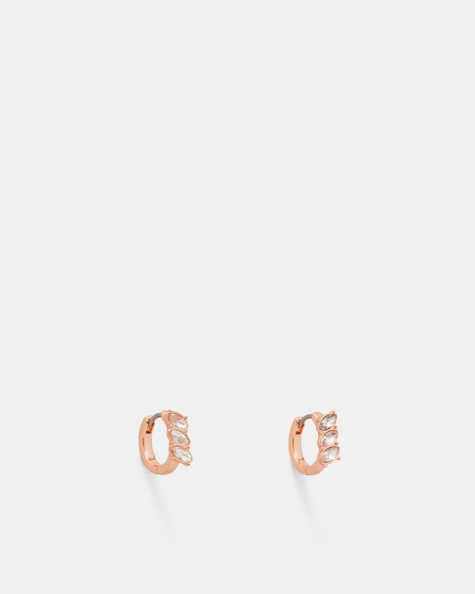 Riff Huggie Hoop Earrings - Rose Gold