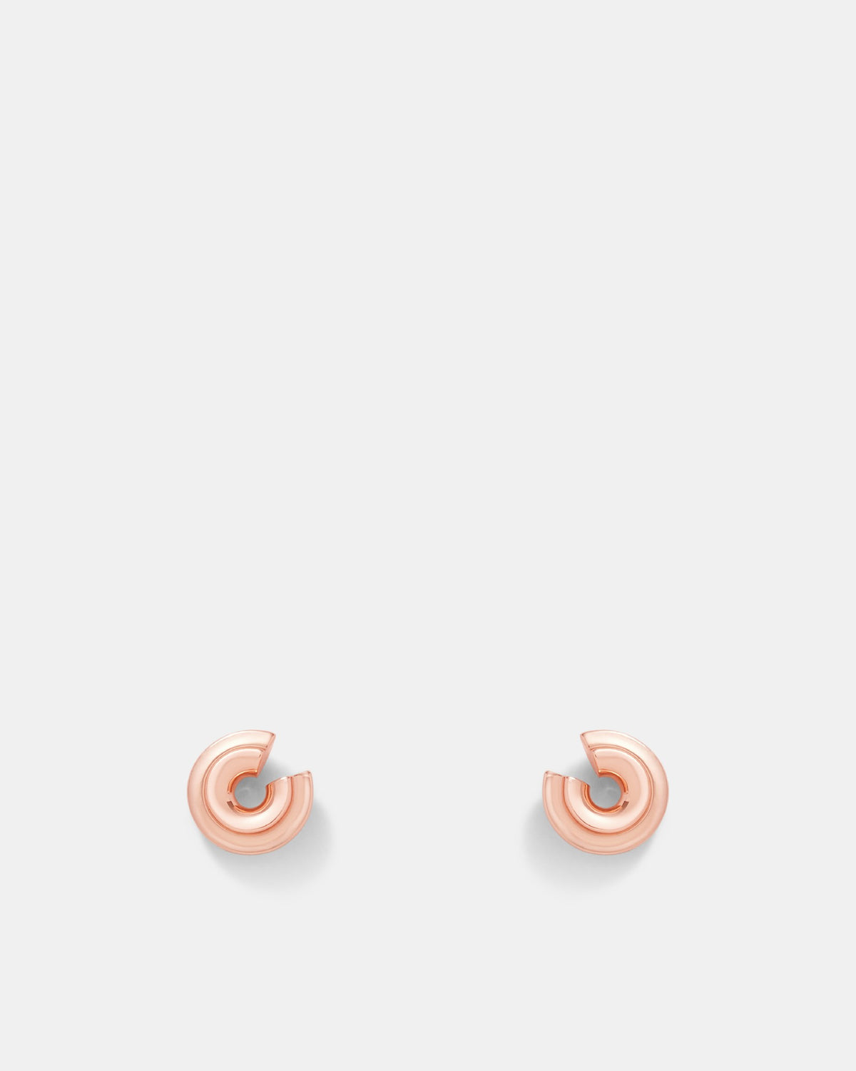 Lets Groove Stud Earrings - Rose Gold
