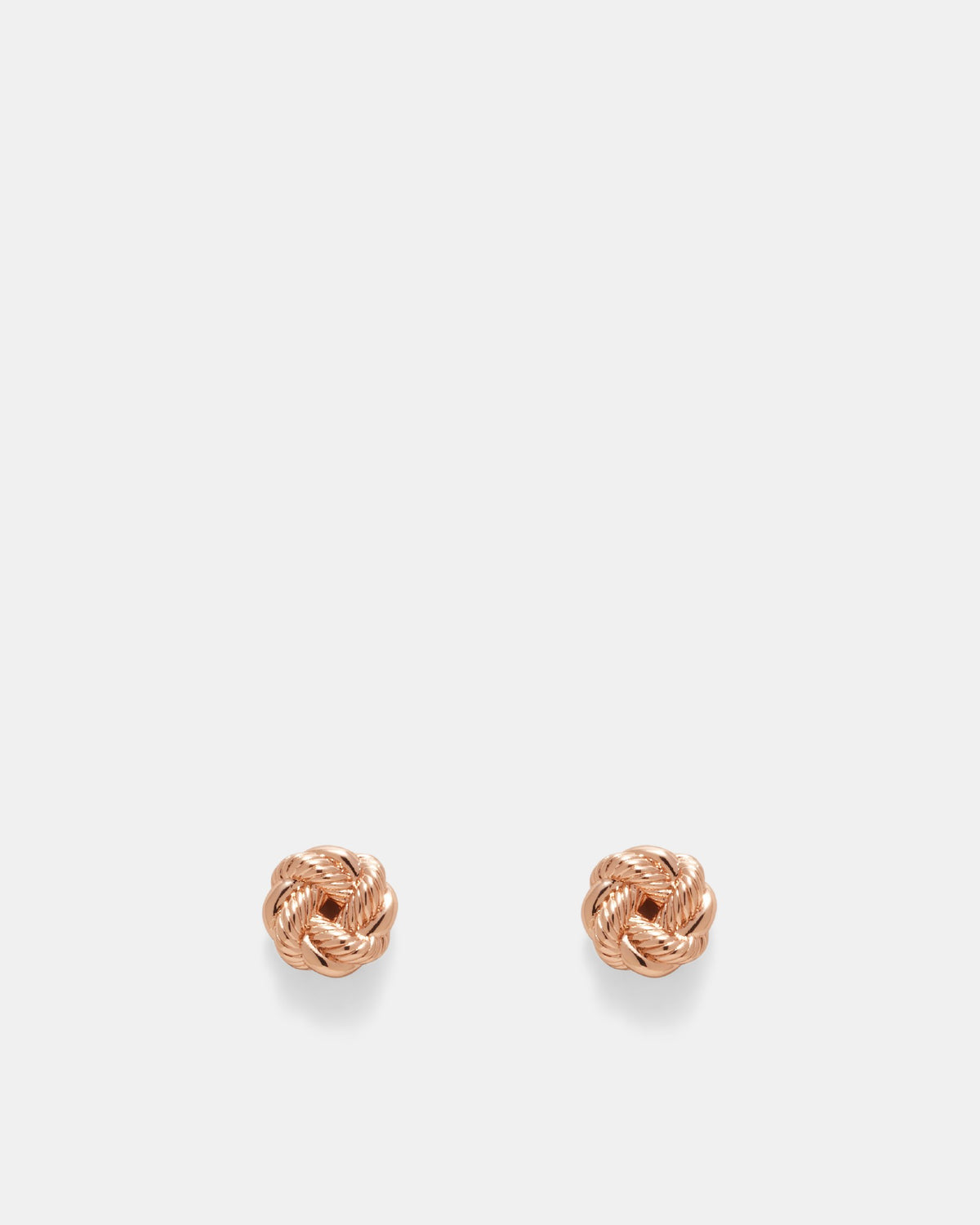 Knot Me Micro Stud Earrings - Rose Gold