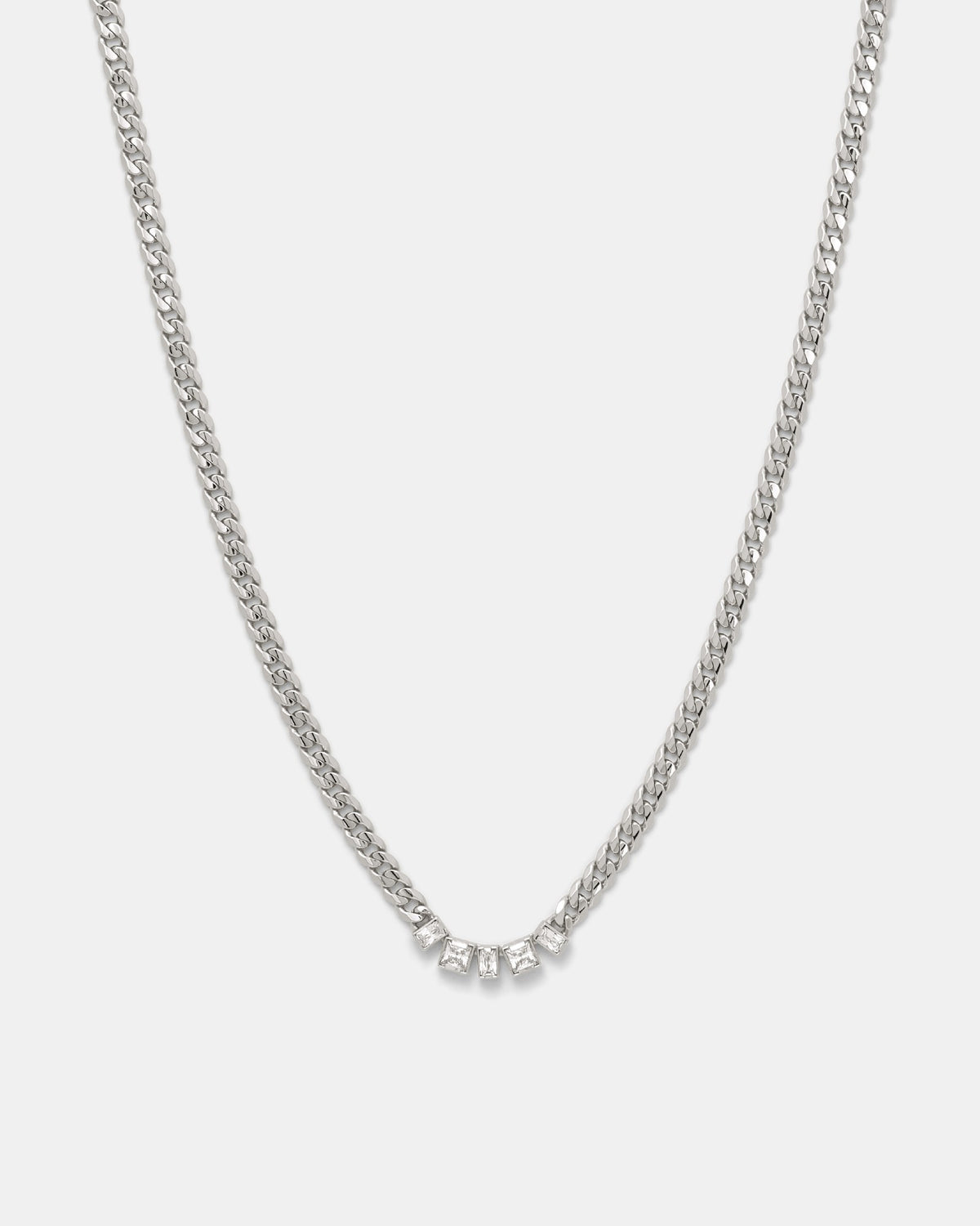 Verse Crystal Necklace - Silver