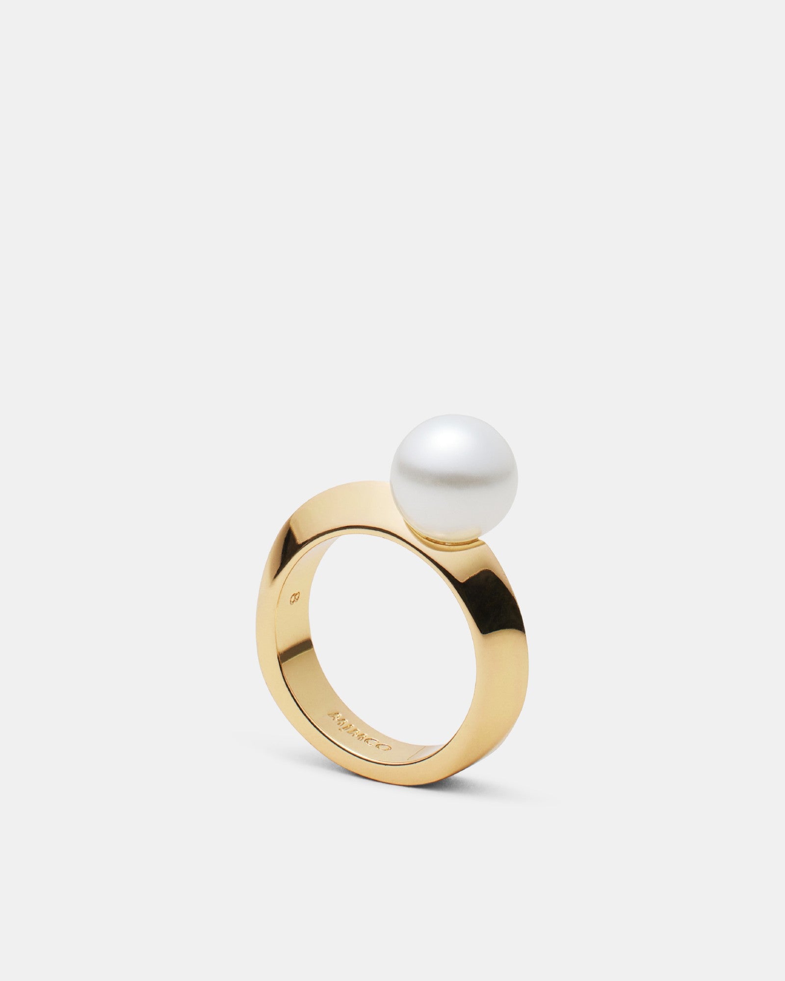The Edge Pearl Ring - Gold