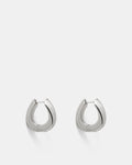 Cool Cat Hoop Earrings - Silver