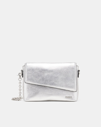 Drift Flapover Shoulder Bag - Silver