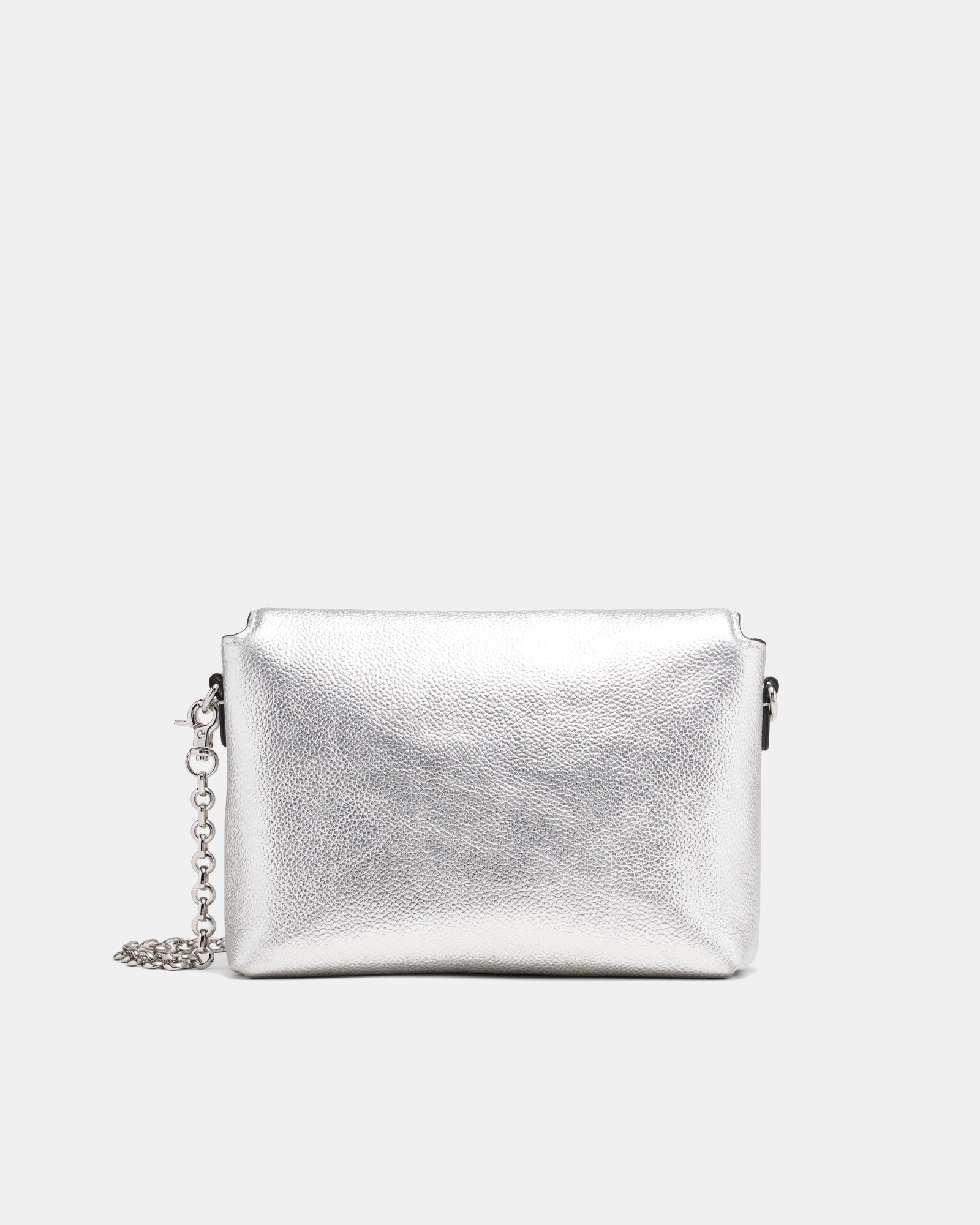 Drift Flapover Shoulder Bag - Silver