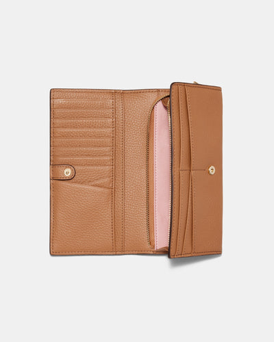 Drift Large Zip Wallet - Caramel