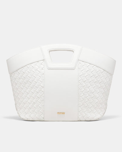Palm Springs Basket Bag - White