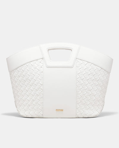 Palm Springs Basket Bag - White