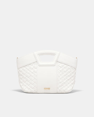 Palm Springs Mini Basket Bag - White
