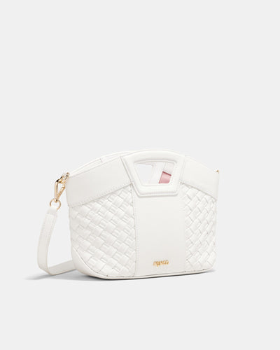 Palm Springs Mini Basket Bag - White