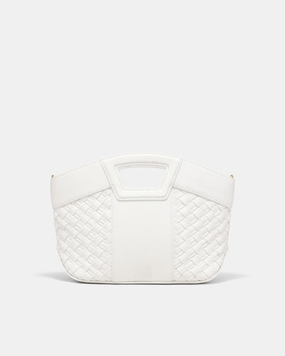 Palm Springs Mini Basket Bag - White