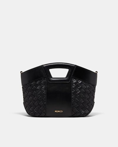 Palm Springs Mini Basket Bag - Black Light Gold