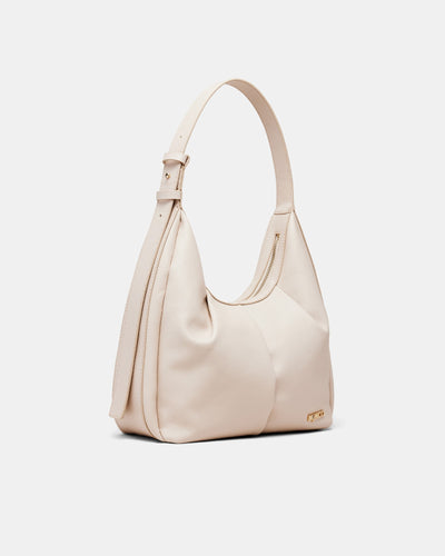 Donna Small Zip Hobo Bag - Linen
