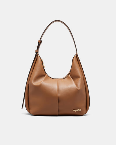 Donna Small Zip Hobo Bag - Tobacco