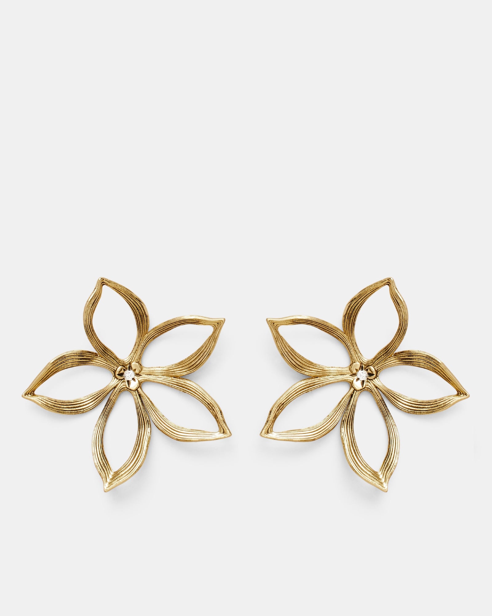 Wild Flower Large Stud Earrings - Gold
