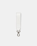 Patch Leather Keyring - White