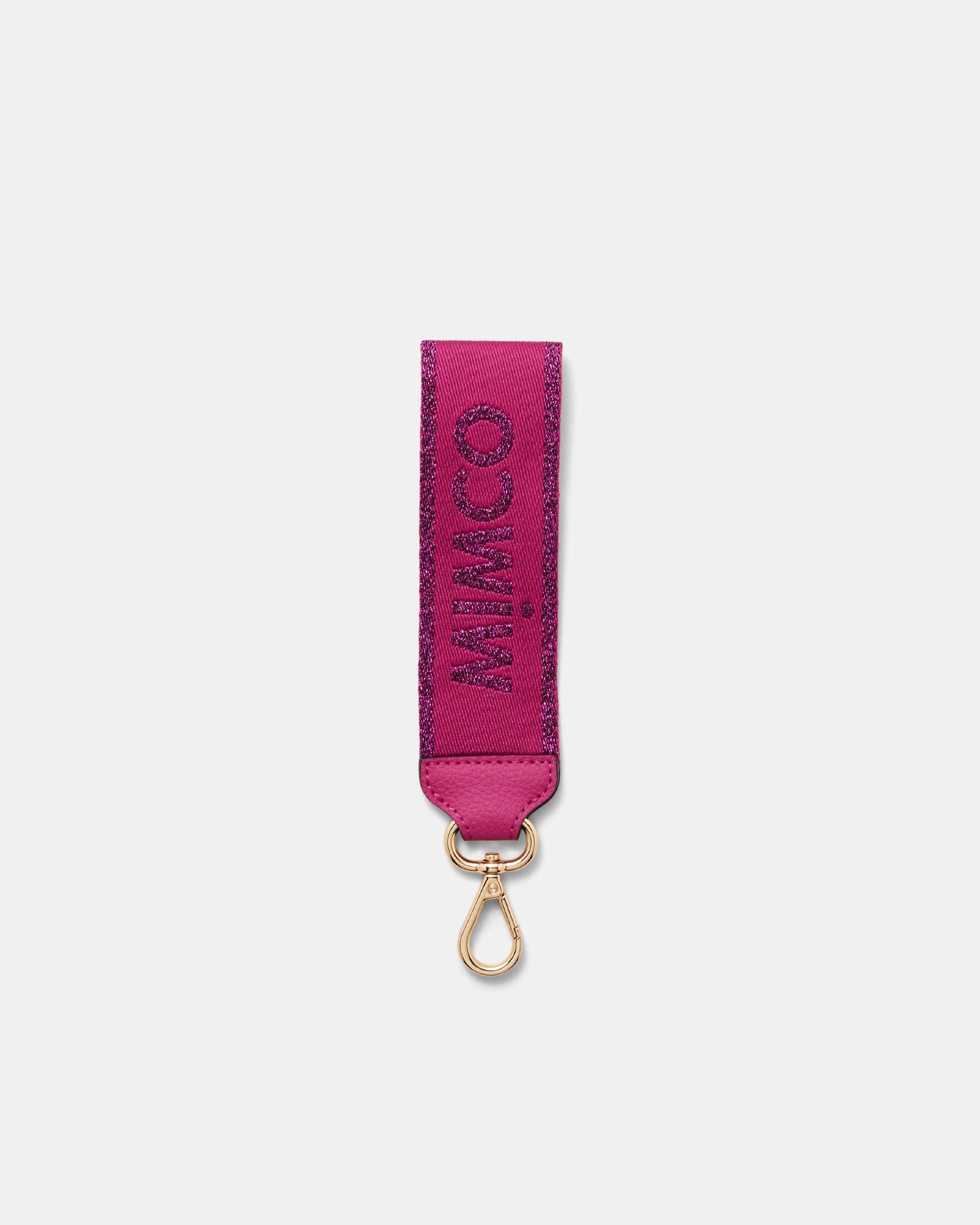 Stripe Webbing Wrist Strap - Disco Pink