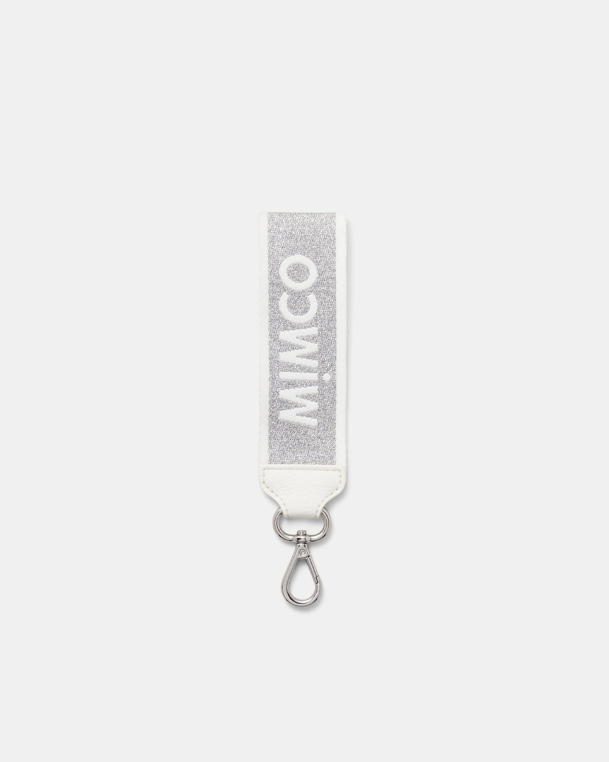 Stripe Webbing Wrist Strap - Silver