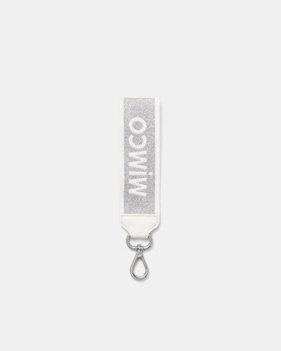 Stripe Webbing Wrist Strap - Silver