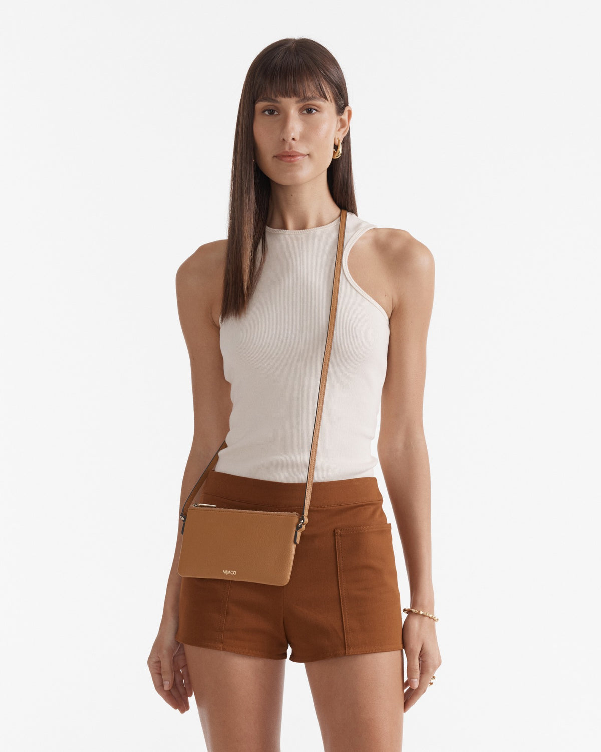 Rhiannon Pouch Crossbody Bag - Caramel
