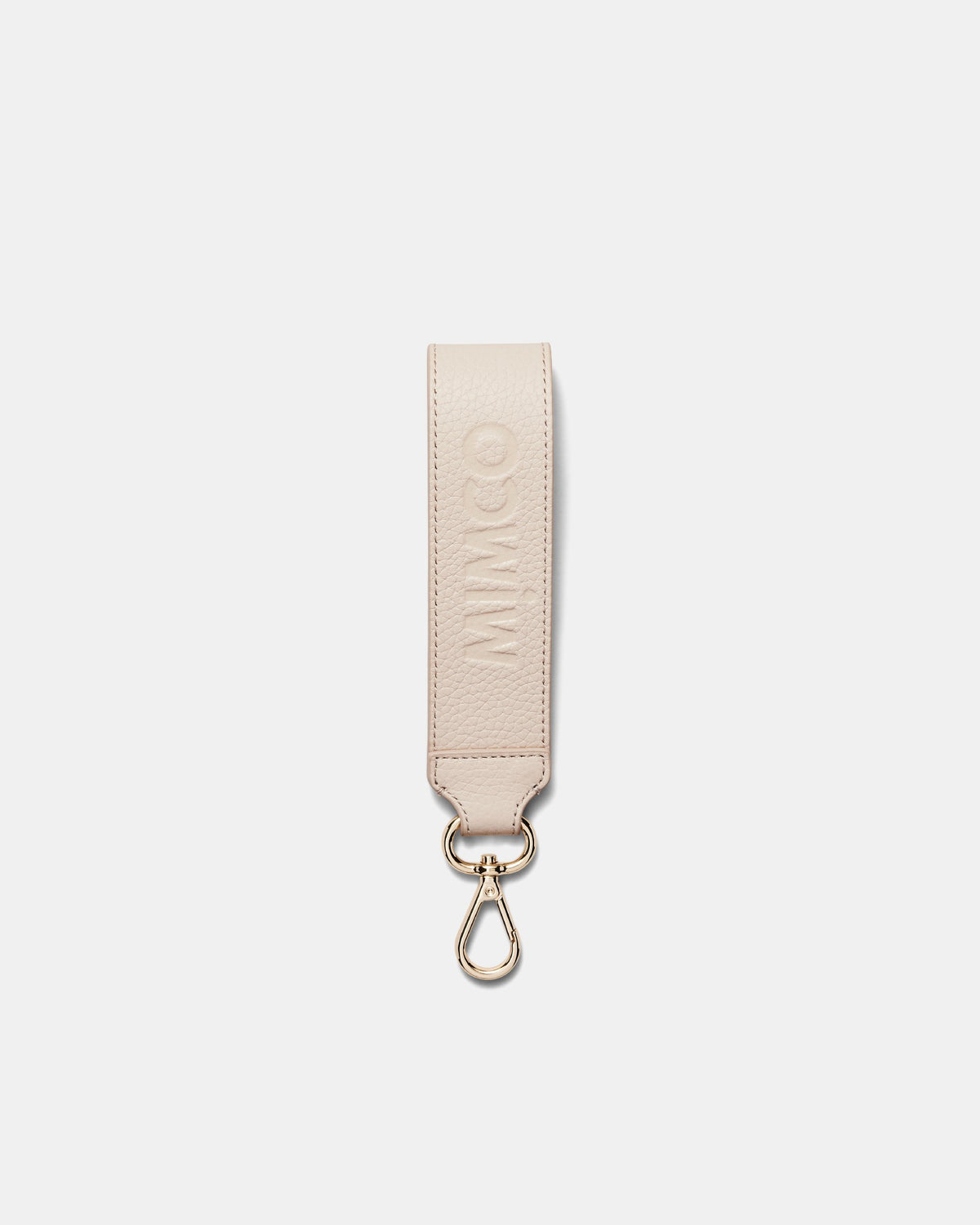 Patch Leather Keyring - Linen
