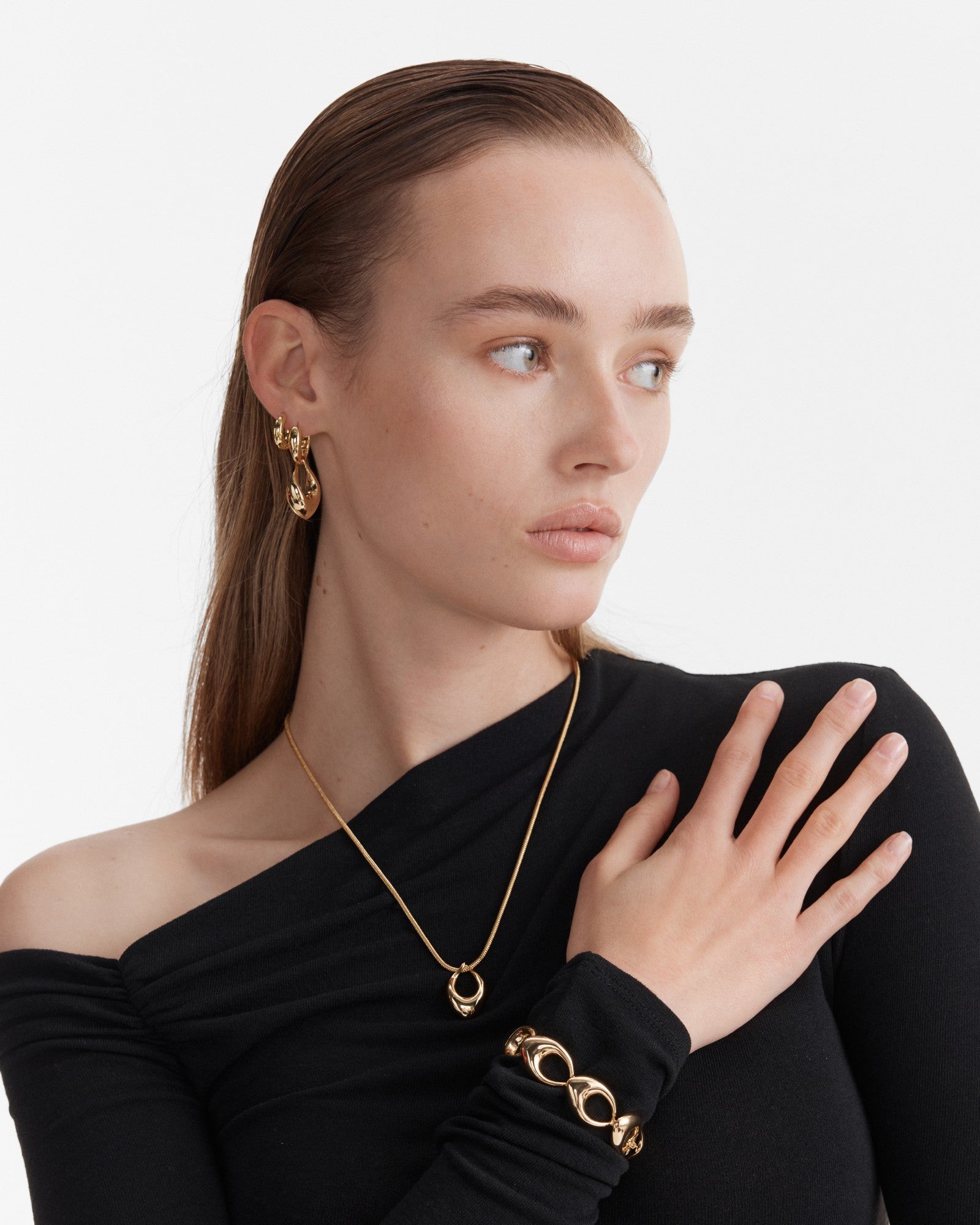 Anthem Drop Earrings - Gold