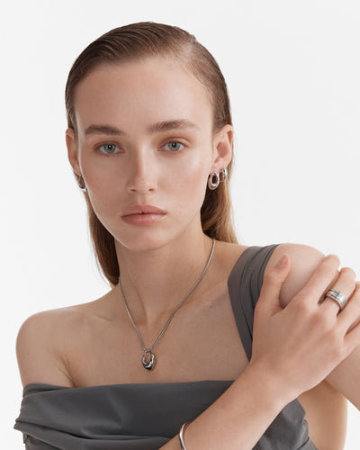 Anthem Stud Earrings - Silver